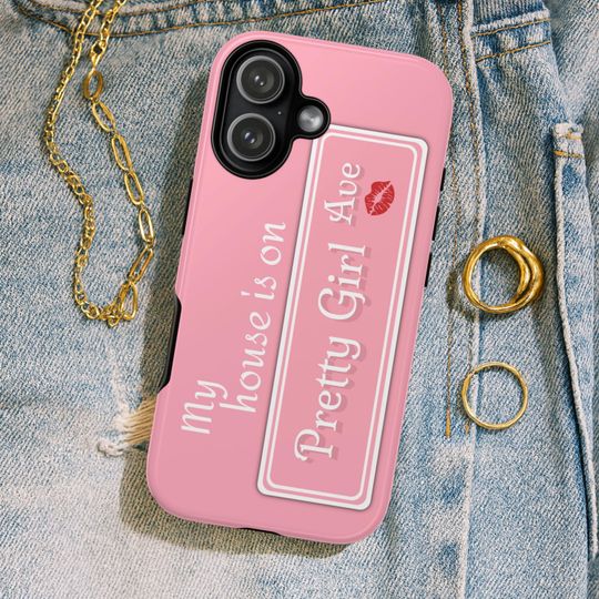 Discover Pretty Girl Avenue Phone Case | Personalized Girly Quote Cover