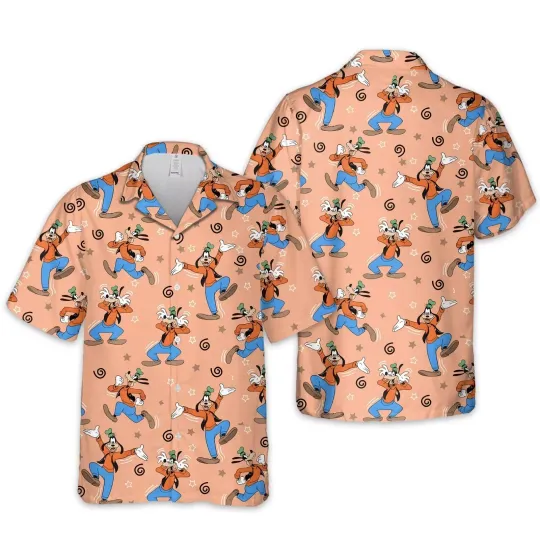 Discover Goofy Cartoon Hawaiian Button Down Shirt