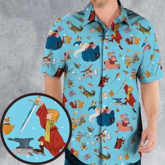 Discover Stonebound Sword Hawaiian Shirt ,Gift For Cartoon Lovers, Gift For Her