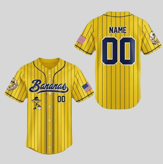 Discover Personalized Bananas Team Baseball Jersey, Let's Go Bananas Shirt,  Funny Bananas Jersey, Gift For Team Baseball Fan