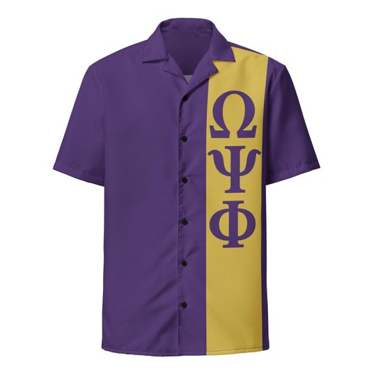 Omega Psi Phi Purple Button Shirt