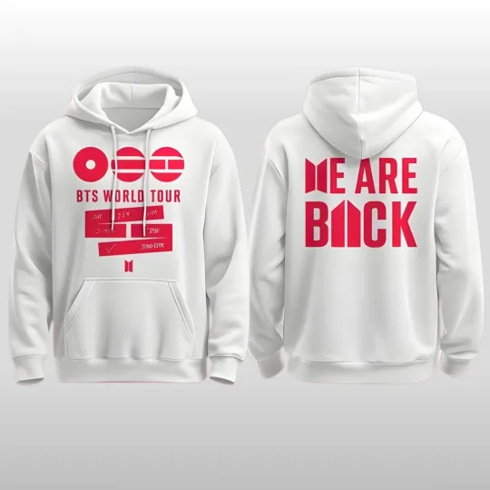 BTS 2026-2027 World Tour We Are Back Hoodie