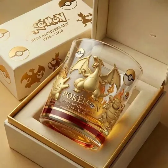 [No box] Charizard PKM 30th Anniversary Whiskey Glass