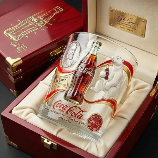Discover [No box] Limited Edition Coca Cola 140Th Anniversary Whiskey Glass