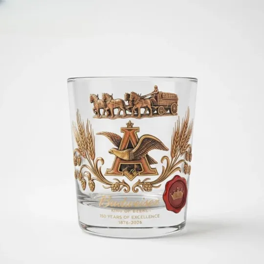 [No box] Budweiser 150 Years Of Excellence Anniversary Whiskey Glass