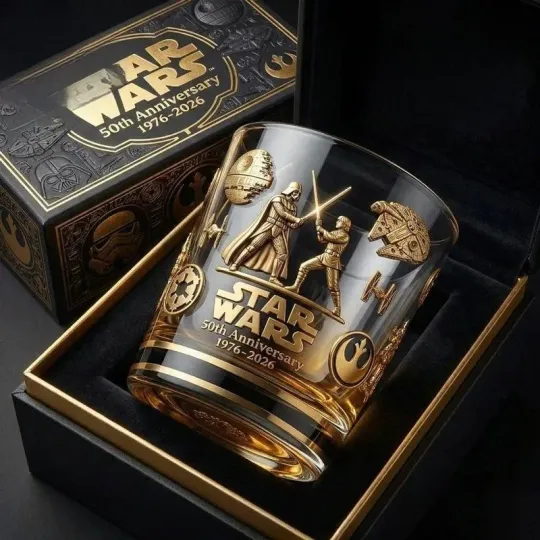 [No box] Star Wars 50th Anniversary 1976-2026 Whiskey Glass