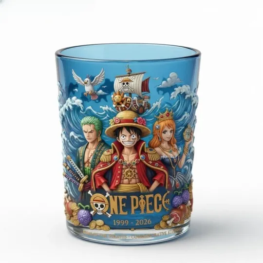 [No box] One Pi ece Commemorative Luffy Zoro And Nami Edition 2026 Whiskey Glass