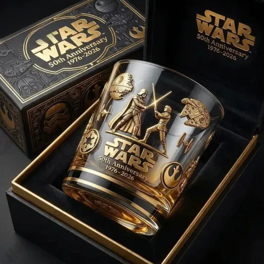 [No box] Star Wars 50th Anniversary 1976-2026 Whiskey Glass