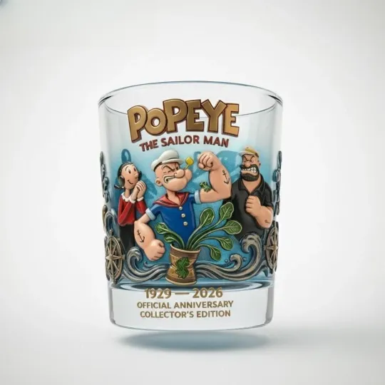 [No box] Popeye The Sailor Man 97Th Anniversary Official Anniversary Whiskey Gla