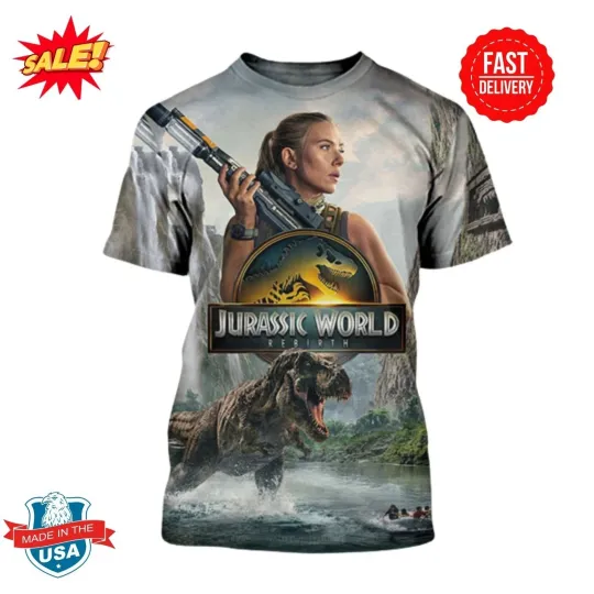 Jurassic World Rebirth 3D T-Shirt With All-Over Print