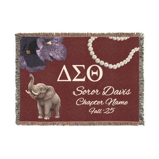 Delta Sigma Theta Sorority, Inc. Woven Blanket | Personalizable Throw Woven Blanket