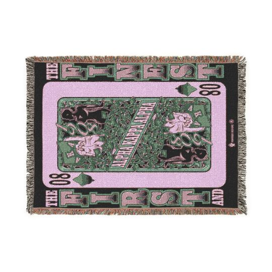 Discover Alpha Kappa Alpha Sorority, Inc. Card Woven Blanket | Playing Card Throw