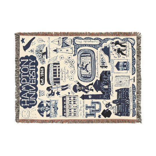 Hampton University Woven Blanket | HBCU Collegiate Blanket