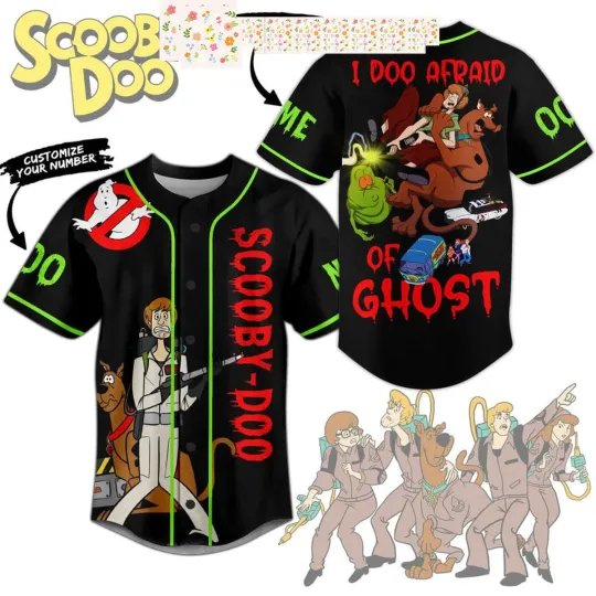 Ghostbusters Scooby-Doo I Doo Personalized Baseball Jersey