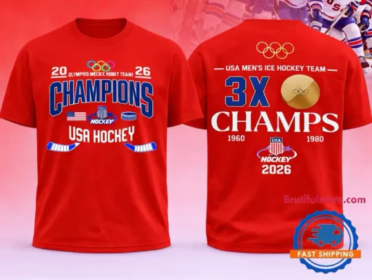Team Usa 2026 Olympic Ice Hockey Champions T Shirt