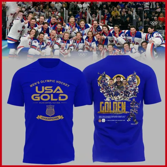 Discover USA Hockey 2026 Olympic Milano Cortina Champion Golden Era Shirt