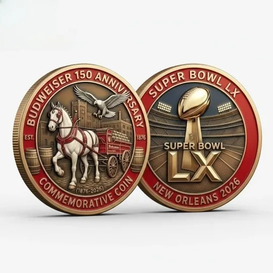 Budweiser SBowl Lx Commemorative Coin 2026