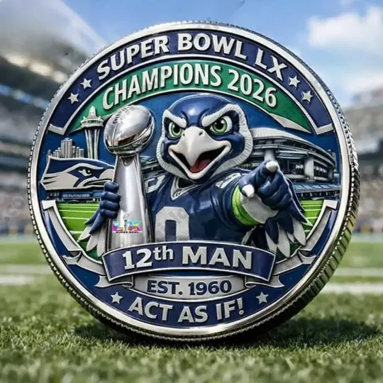 Discover 2026 Super LX Seahawks Champions Commemorative coin