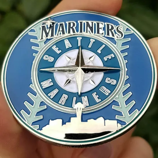 Seattle Mariners Poker Card Guard Chip Protector Golf Marker