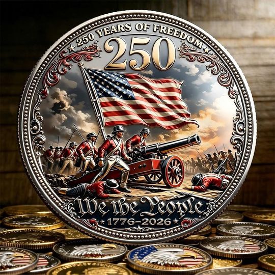 Discover 250SemiquincentennialCollectible| "We the People" Revolutionary War Coin Collectibles