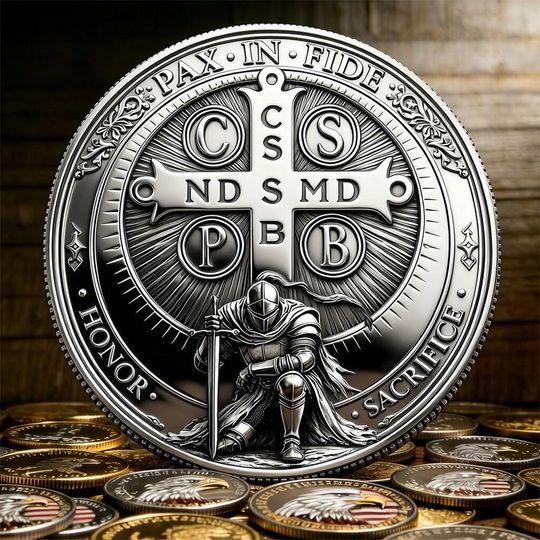 Discover Armor of God Challenge Coin - Honor, Courage, Compassion, Integrity,Collectibles