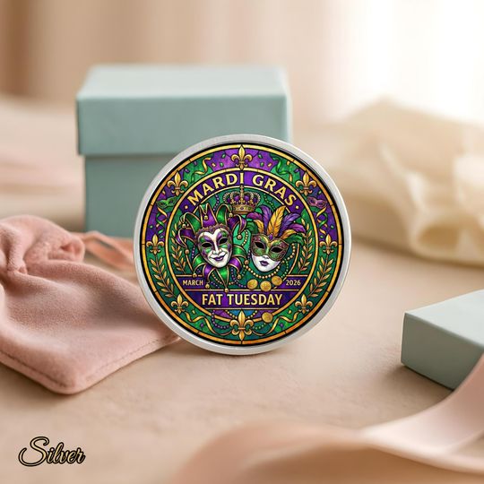 Discover Mardi Gras 2026 Commemorative Coin, Fat Tuesday New Orleans Carnival Challenge Coin
