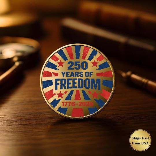 Discover America 250 Merchandise Commemorative Coin, Corporate Bulk Gift, Custom Challenge Coin
