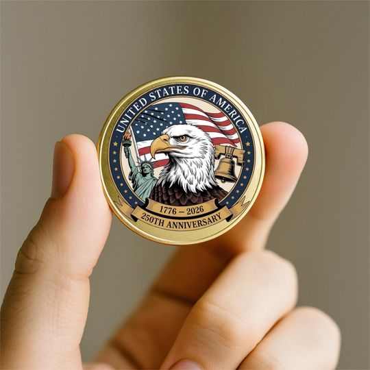 Discover 250th Anniversary USA Commemorative Coin, 1776-2026 Bicentennial