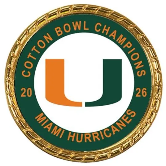 Discover Tribute Coin Miami Hurricanes 2026 Cotton Bowl Champions