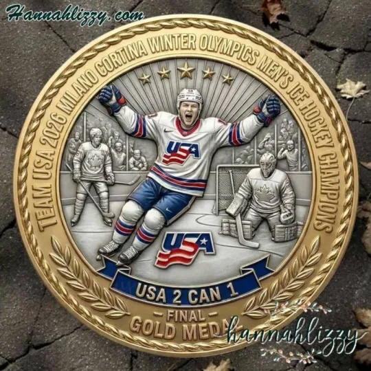 Team USA 2026 Milano Cortina Winter Olympics Men’s Ice Hockey Champions Coin