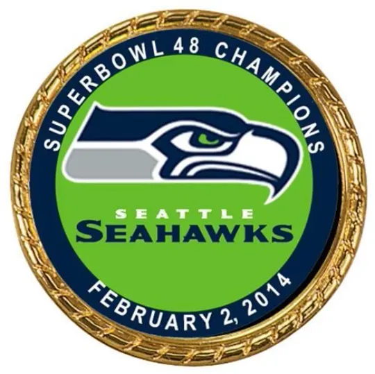 Discover Tribute Coin Seattle Seahawks Super Bowl 48 XLVIII Championship