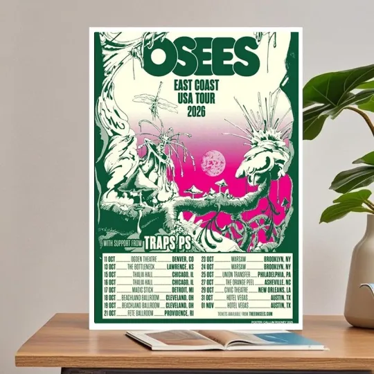 Osees East Coast USA Tour 2026 Poster