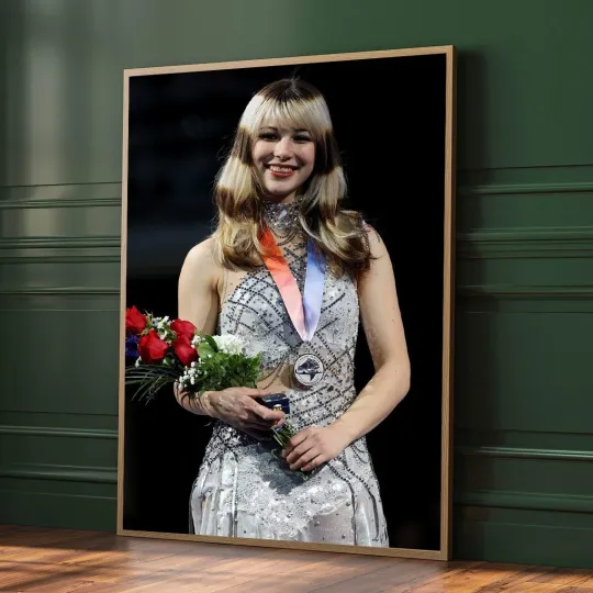 Discover Alysa Liu Figure Skating Medal Ceremony Vertical Poster