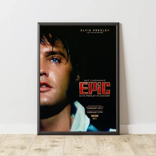 Elvis Presley In Concert Theaters Poster February 27 Vertical Premium Matte