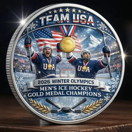 TEAM USA 2026 Olympics Ice Hockey Gold Medal Champions Coin