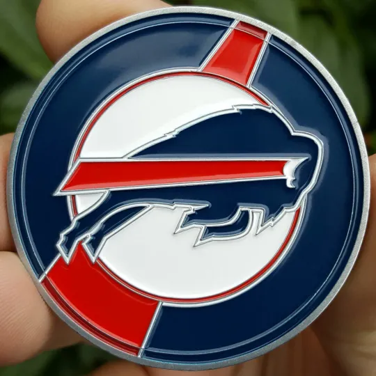 Football Buffalo Bills Poker Card Guard Chip Protector Golf Marker Coin