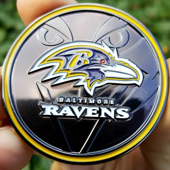 Baltimore Ravens Poker Card Guard Chip Protector Golf Marker Coin