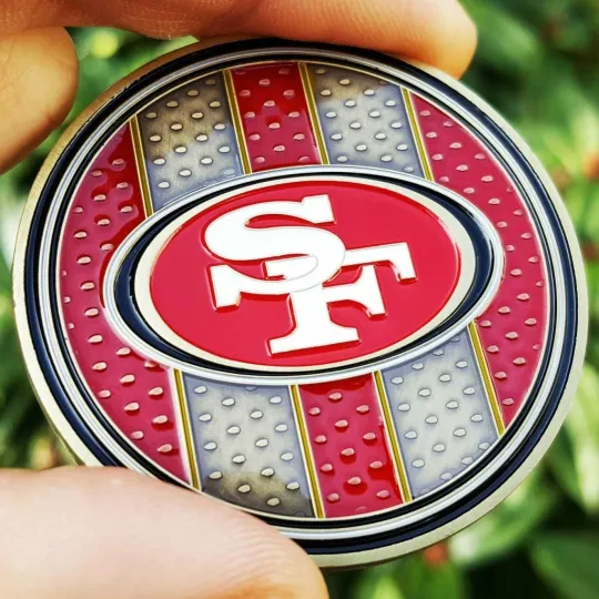 Football San Francisco 49ers Poker Card Guard Chip Protector Golf Marker Coin