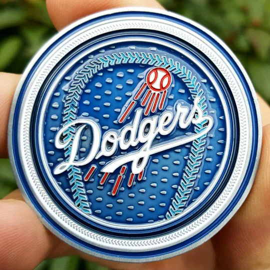 Discover Los Angeles LA Dodgers Poker Card Guard Protector Golf Marker Coin