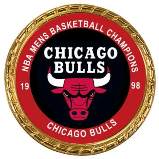 Discover Tribute Coin Chicago Bulls 1998 NBA Basketball Champion Double Sided
