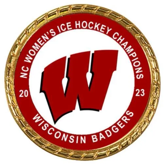 Discover Tribute Coin Wisconsins Badge 2023 NC Women's Ice Hockey Champions Double Sided