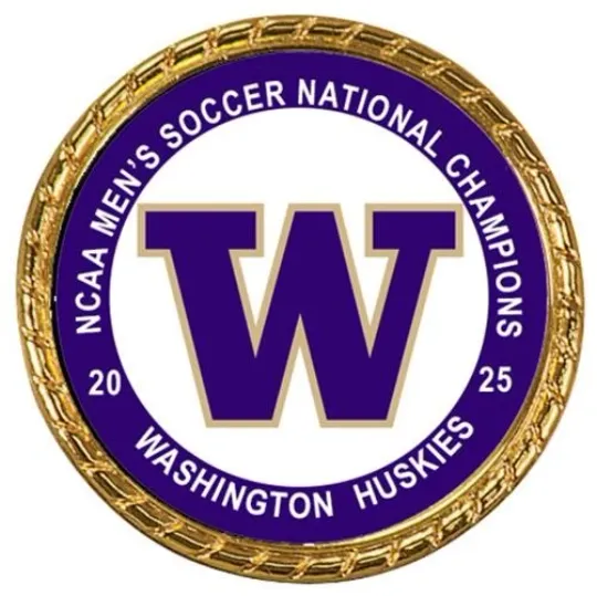 Discover Tribute Coin Washinton Huskies 2025 Men's Soccer Champions Double Sided