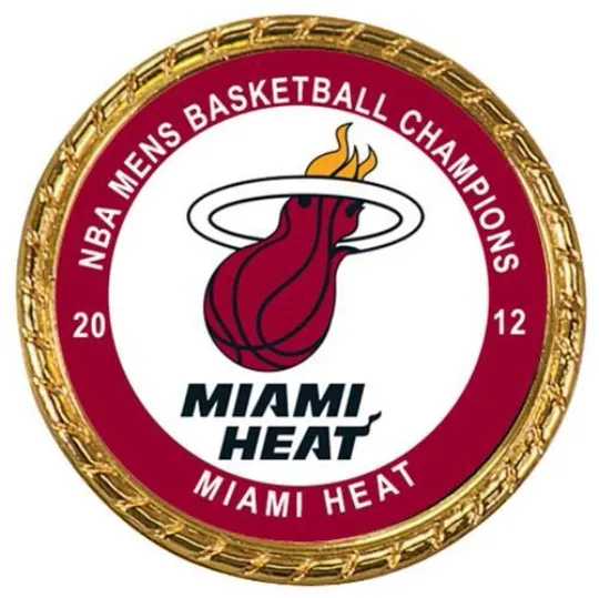 Discover Miami Heat 2012 NBA Basketball Champion Coin Double Sided Double Sided