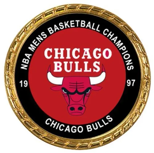 Discover Tribute Coin Chicago Bulls 1997 NBA Basketball Champion Double Sided