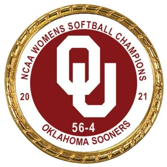 Discover Tribute Coin Oklahoma Sooners 2021 Women's Softball Championship Double Sided