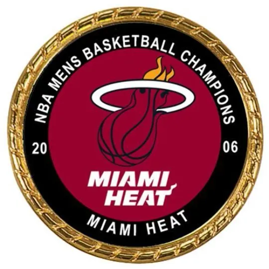 Discover Tribute Coin Miami Heat 2006 NBA Basketball Champion Double Sided