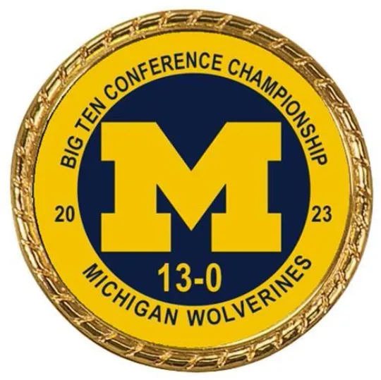 Discover Tribute Coin Michigan Wolverines Football 2023 Big 10 Champions Championship Double Sided