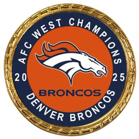 Discover Tribute Coin Denver Broncos AFC West 2025 Division Champions Double Sided