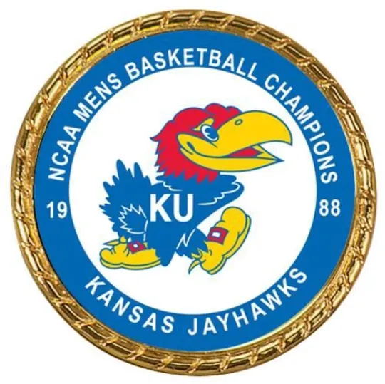 Discover Tribute Coin Kansas Jayhawks 1988  Mens Basketball Championship Double Sided