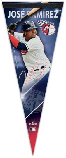 Discover Jose Ramirez Cleveland Guardians Signature Premium Felt Pennant